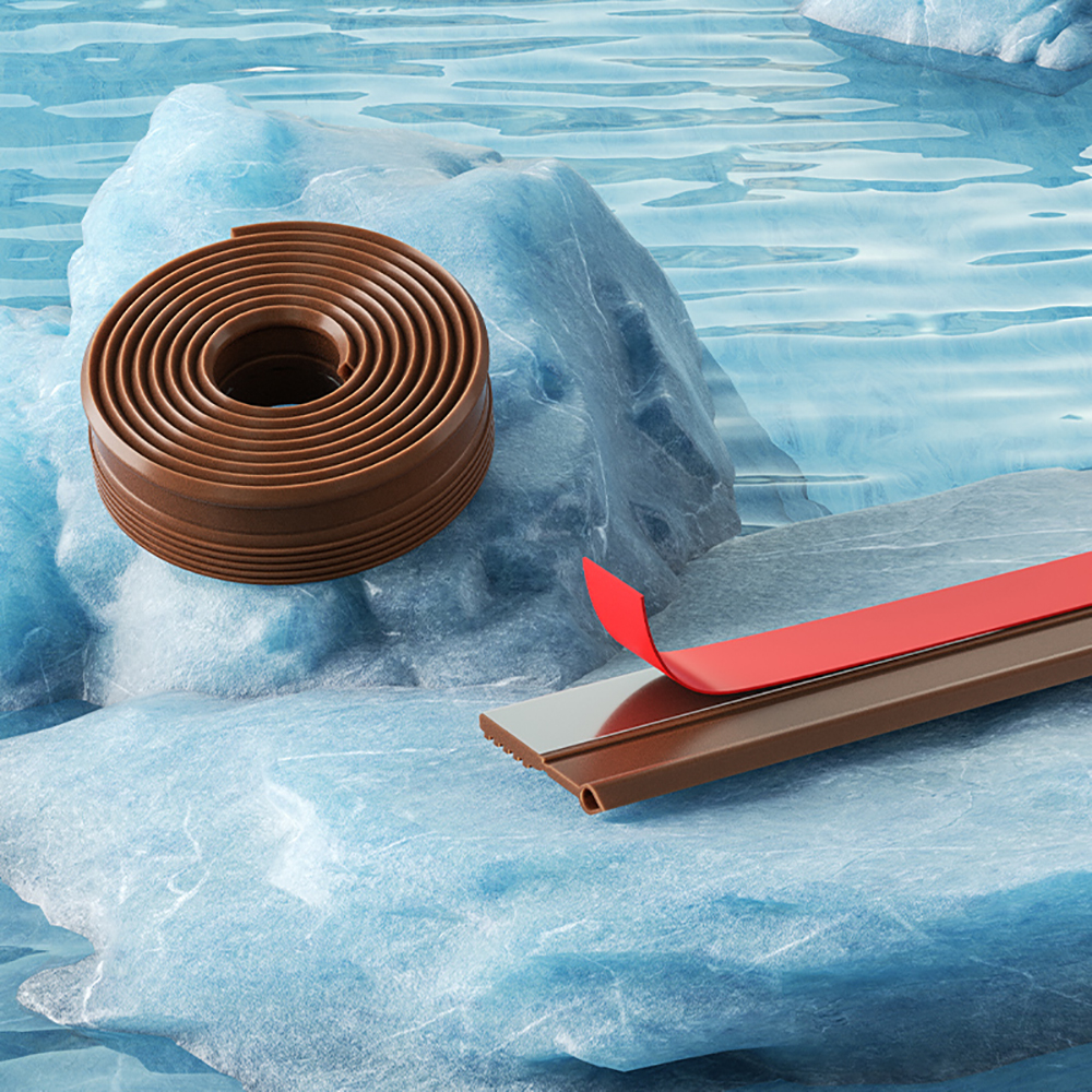 28/50mm Hoogte Deurafdichting Strip Flexibele Zachte TPE Onder Deur Tochtstrip 1M Zelfklevende Stofdicht winddicht Strippen