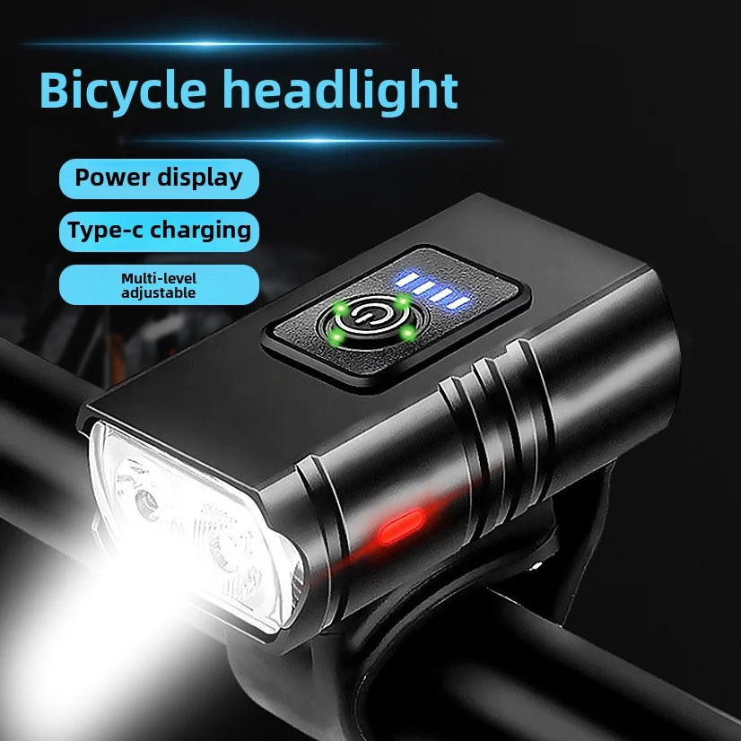 Luci per bicicletta, fari in lega di alluminio, attrezzatura per torcia da guida a luce forte, guida notturna, accessori per mountain bike da strada