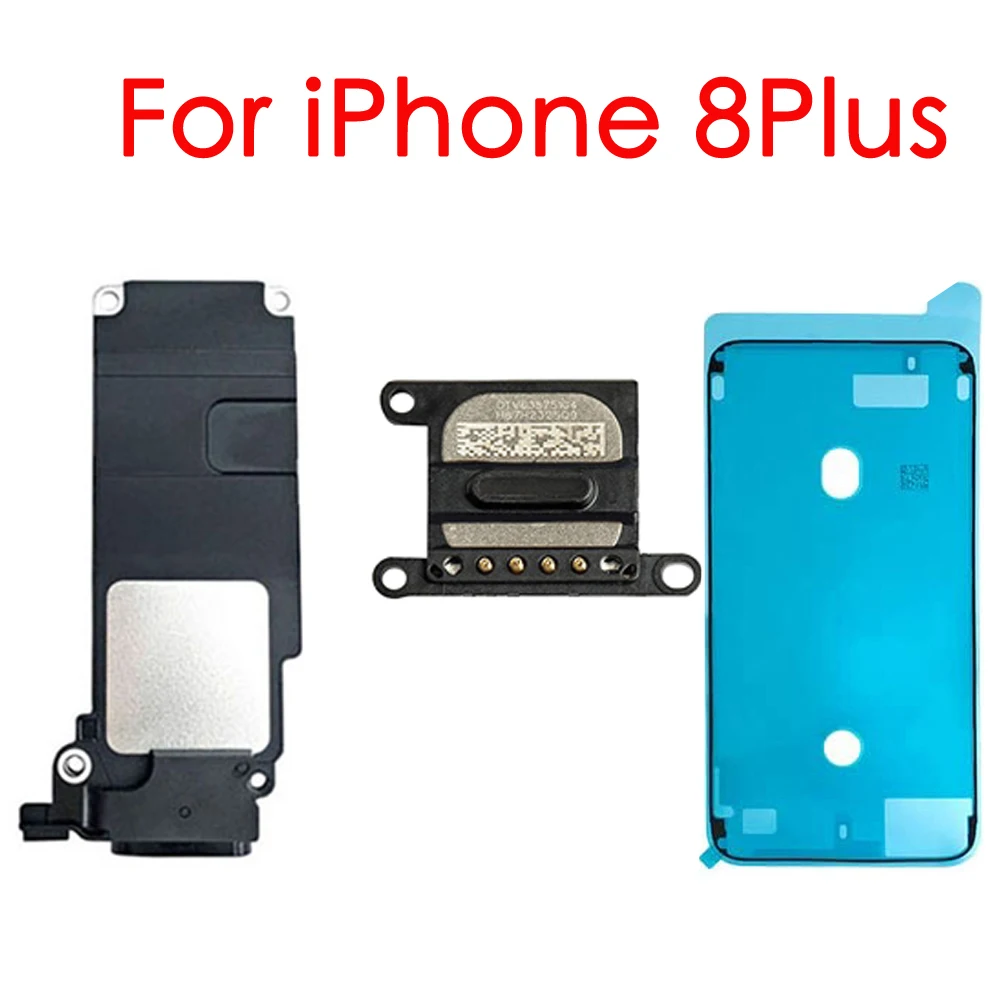 ลําโพงด้านล่างและลําโพงหูด้านบนสําหรับ iPhone 7 7P 8 Plus พร้อม LCD เปลี่ยนกาวกันน้ํา