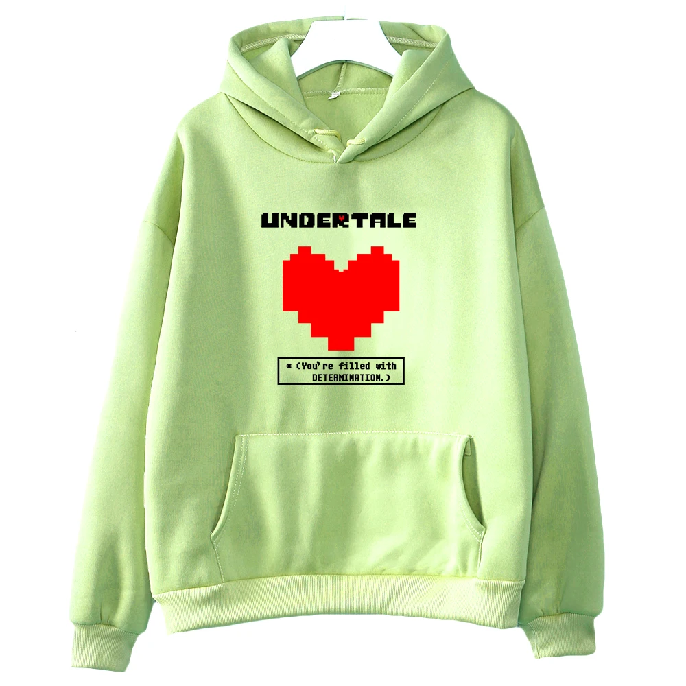 Undertale Game-sudaderas con capucha de determinación para mujer, sudadera informal de manga larga para invierno/otoño, Sudadera con capucha para niña