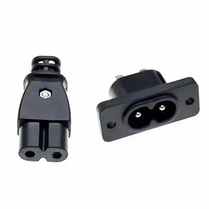 Toma de corriente macho C8, enchufe hembra C7, conector eléctrico integrado, 35mm x 15mm, CA 2,5a, 5A, 250v