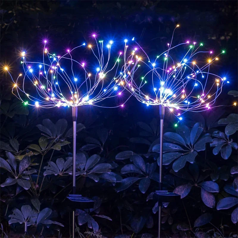 Solar LED Firework Fairy Lights Outdoor Garden Decoration Pathway Patio Yard Party Christmas Wedding Decor Lawn Light
