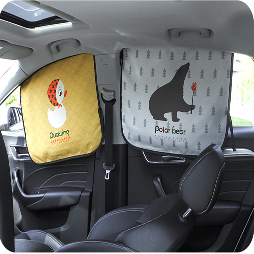 Cortina magnética en la ventana del coche, cubierta parasol, parasol Universal de dibujos animados para ventana lateral, protección UV para chico, bebé y niño