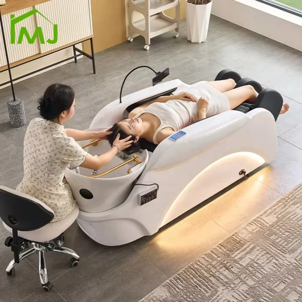 Factory Custom Haarwaskop Spa Salonstoel Elektrisch Massage Shampoo Bed voor Schoonheidssalon Salon Apparatuur Meubilair