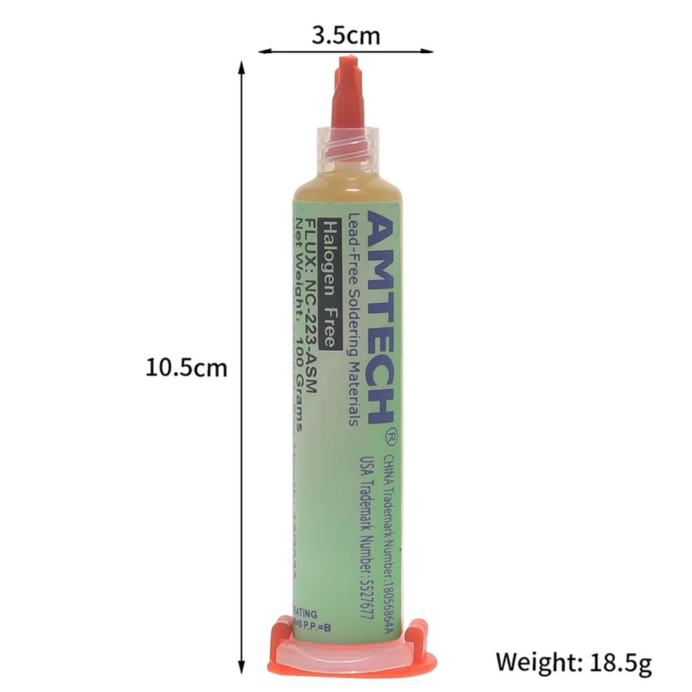 AMTECH NC-223-ASM BGA PCB 노클린 솔더 페이스트 용접 고급 오일 플럭스 그리스, 10cc 납땜 수리 도구, 100% 정품