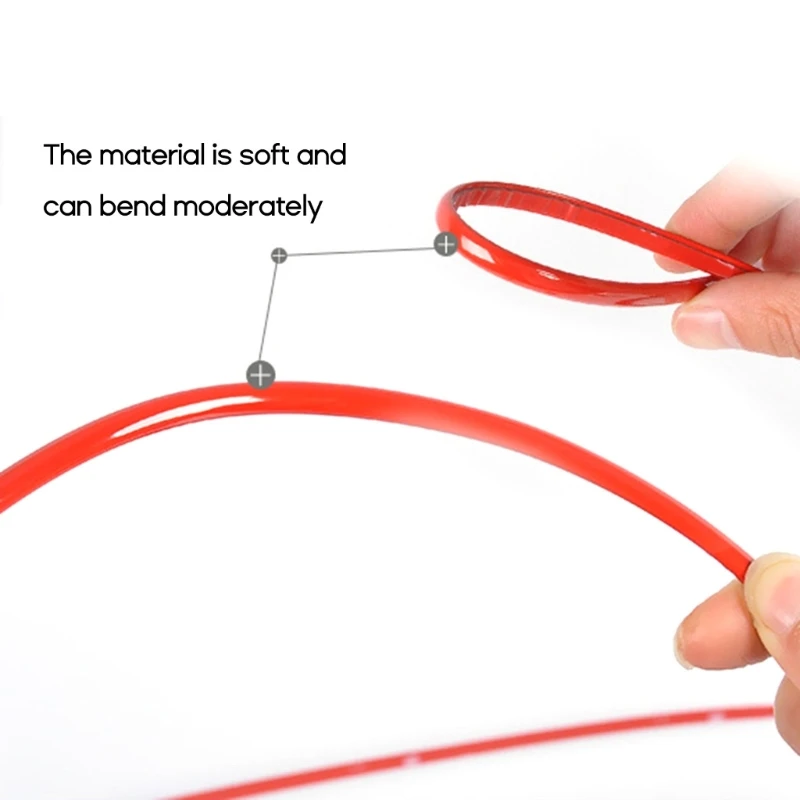 3M /5M Nhíp Ô Tô Ốp Lưng Tự Dán Trang Trí Màu Đỏ Dây Dày Chất Liệu PVC Để Ngăn Ngừa Cơ Thể trầy Xước Trang Trí Phụ Kiện Ô Tô