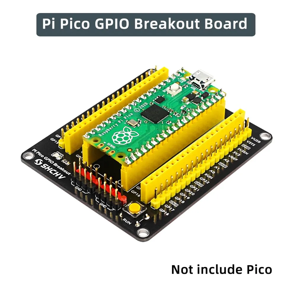 Плата расширения Raspberry Pi Pico, адаптер расширения GPIO, встроенные штыри «папа» и «мама» для RPI Pico 2 Вт