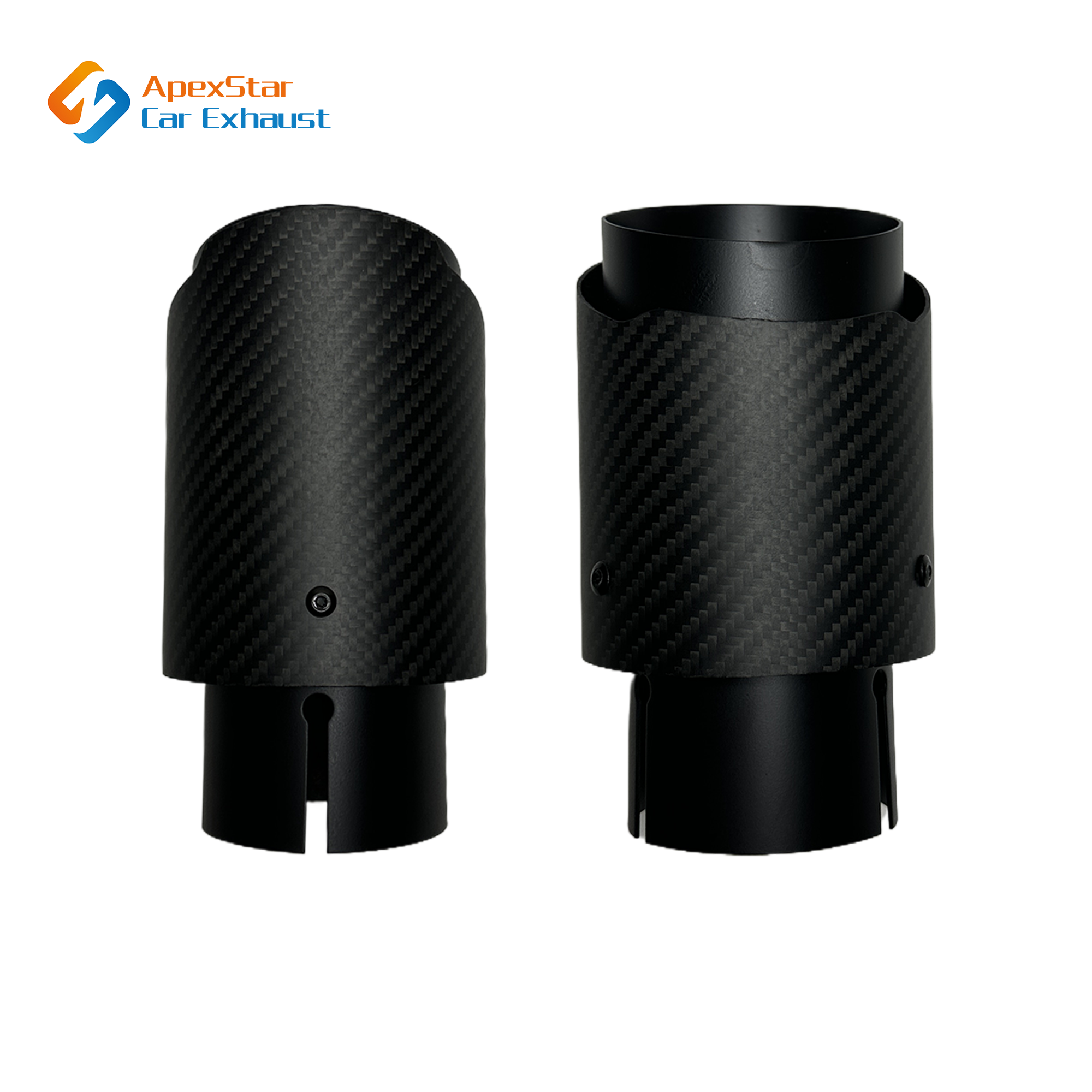 1 Stücke Auto Matte Carbon Faser Auspuffanlage Rohrspitze Gerade Universal Schwarz Edelstahl