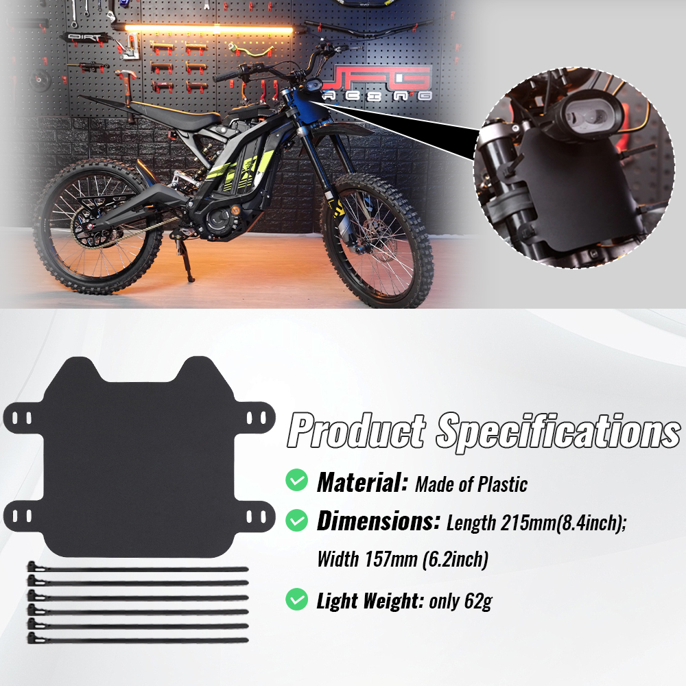 Placa de identificação frontal para motocicletas, placa de licença para surron sur-ron sur ron lightbee light bee x s elétrica dirt bike e-bike