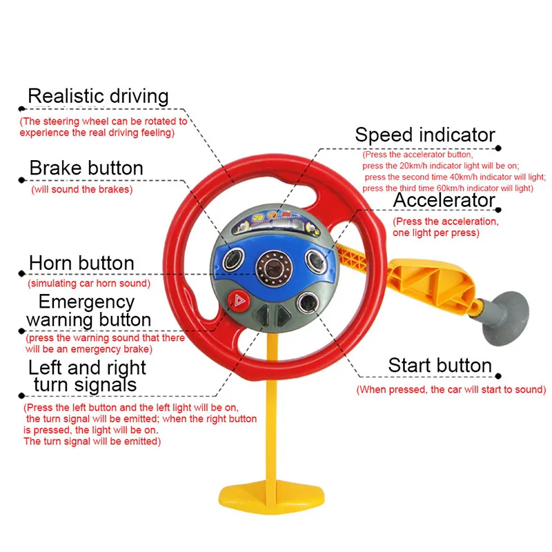 Crianças jogando brinquedo engraçado eletrônico banco de trás motorista assento de carro volante crianças dirigindo brinquedo