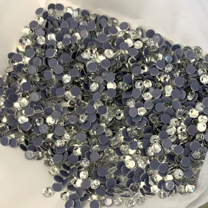 Cristal claro ab hotfix strass vidro strass hot fix strass para arte do prego vestuário tecido decoretions