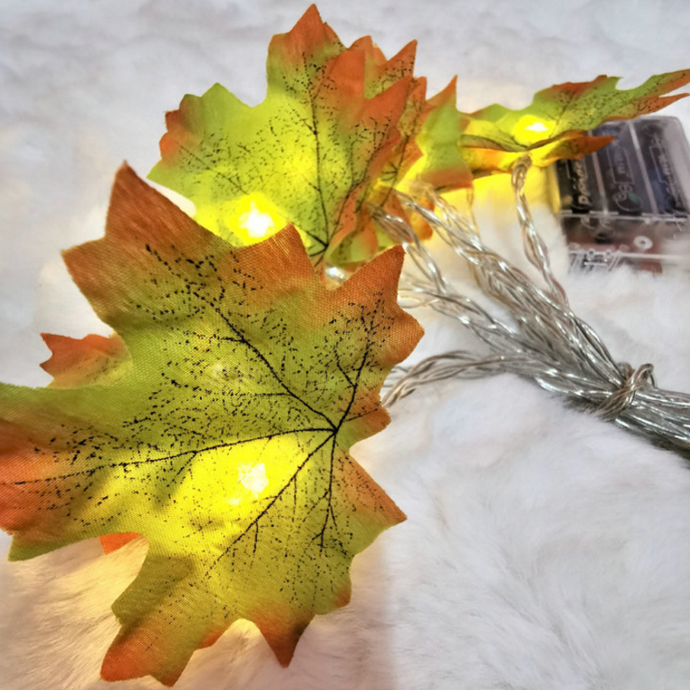 1,5 m 3m 6m 10/20/40 Lichter Ahorn Blätter Girlande Led Fee Lichter Herbst Blatt String Licht für Halloween weihnachten DIY Dekoration