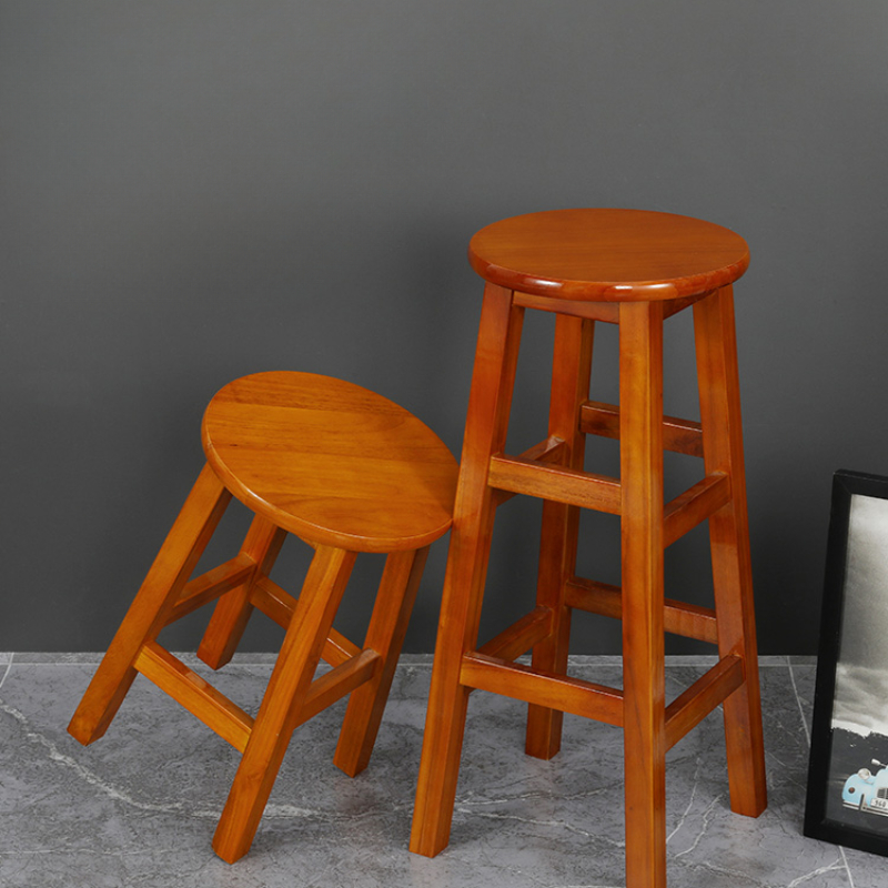 Silla de Bar de madera maciza, altura de diseño moderno, barbería, maquillaje, taburetes altos de cocina, cafetería, Tabouret, silla giratoria, Tabouret