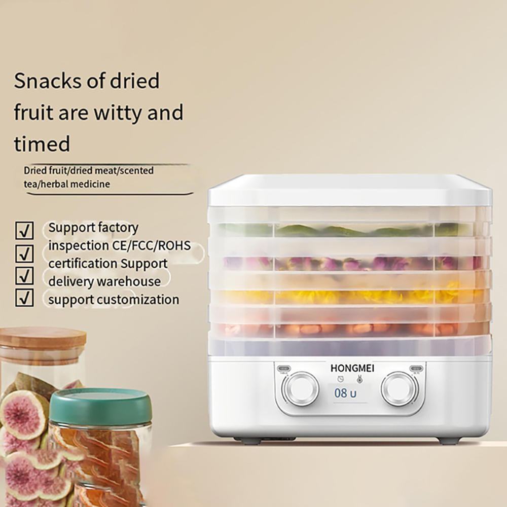 5 Layer Smart Electric Food Dryer 110V 220V Fruit Vegetable Dehydrator Machine for Dry Beef Jerky Meat Fish Tea 식품건조기 음식짤순 건조기시트