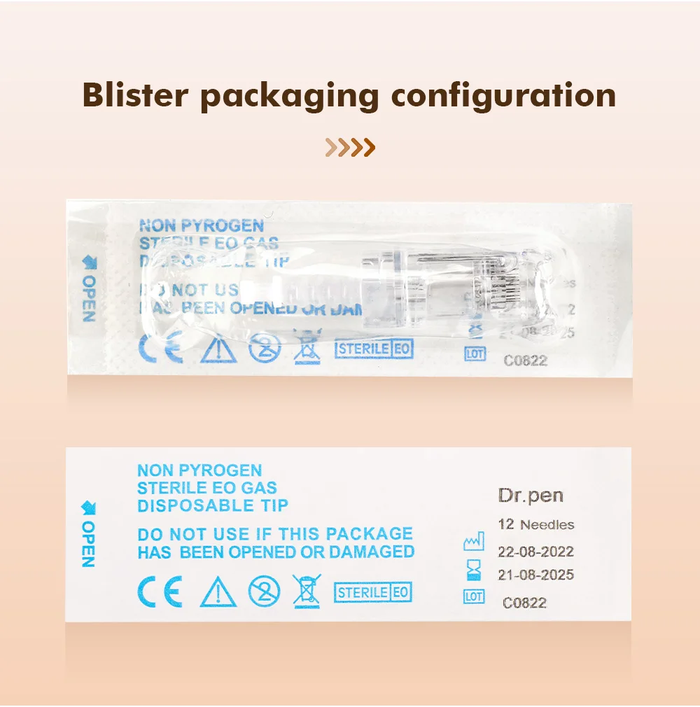 Dr. Bút A10 Microneedling Kim Hộp 10 Chiếc 12 Pin 24 Pin 36 Chân 42 Pin Tròn Nano 3D Nano 5D nano Thay Thế