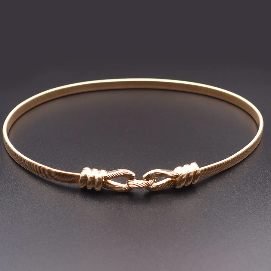 Elegant Summer Waist Chain - Adjustable Stretch Metal Belt for Dresses, Holiday & Date Night Jewelry