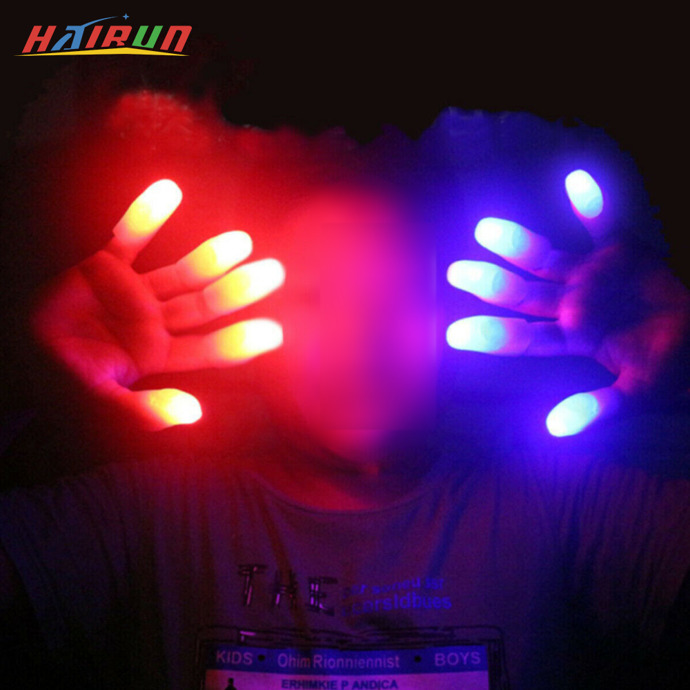 2/4 Uds. Truco de magia dedos pulgares con batería LED accesorios mágicos Halloween truco de magia dedos pulgares juguetes para niños adultos
