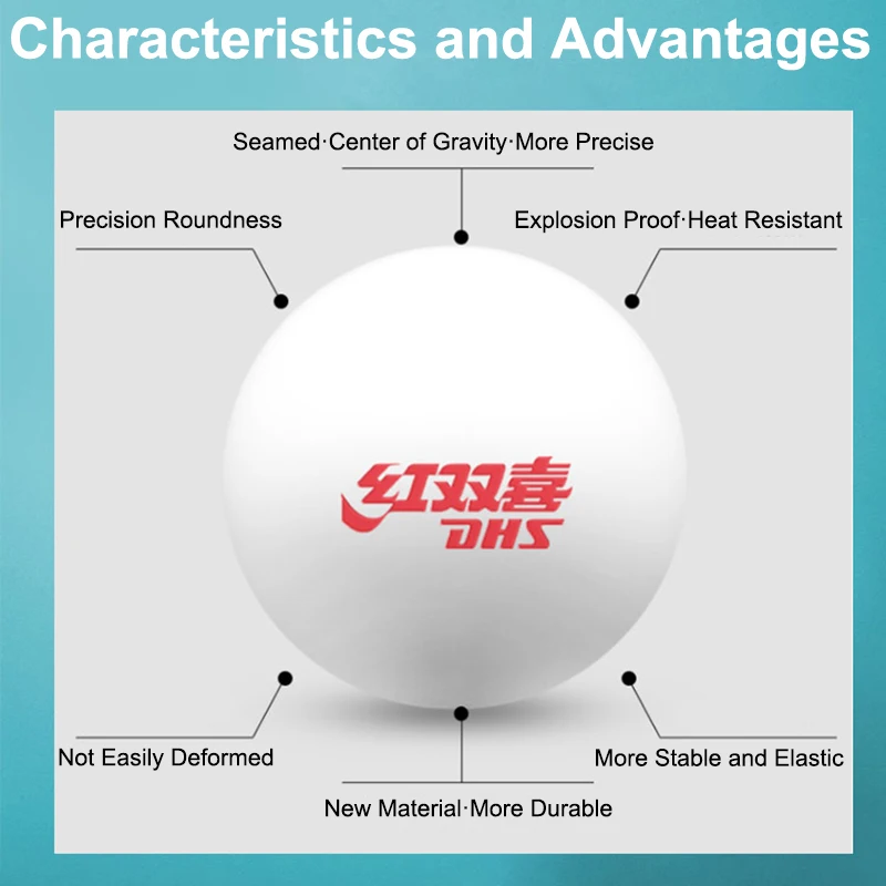 100 個 DHS 縫い目卓球ボール ABS 新素材卓球ボール ITTF 承認卓球ボールトレーニング競技用