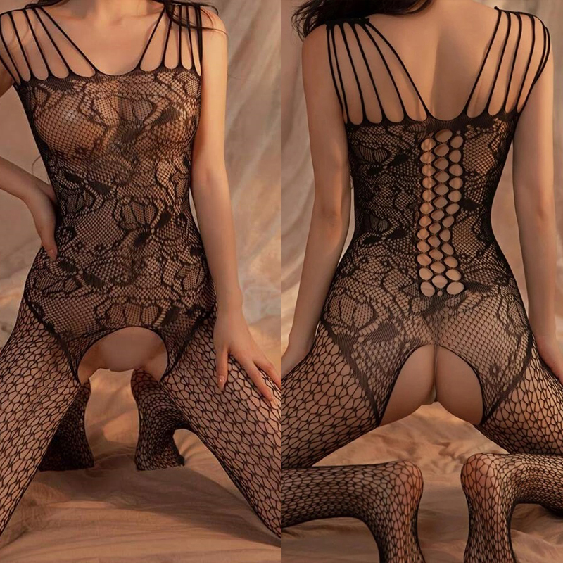 투명 Fishnet 여성 Bodystockings 섹시한 란제리 오픈 가랑이 뜨거운 바디 슈트 에로틱 한 가랑이없는 슬링 블랙 이국적인 의상