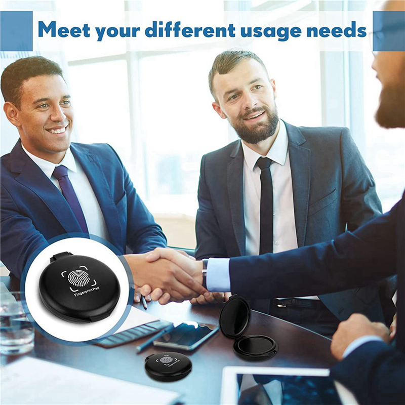 J1UL1N 60 stks Vingerafdruk Vingerafdruk Inktkussen Mini Zwarte Stempel Inktkussen Notarisbenodigdheden Identificatie Beveiliging ID Vingerafdruk