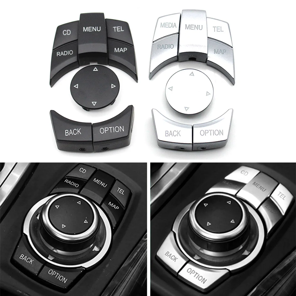 Interior Car CIC IDrive Multi Media Knob Menu Buttons Replacement For BMW E60 E61 E63 E64 E81 E82 E87 E88 E89 E90 E92 E70 E71