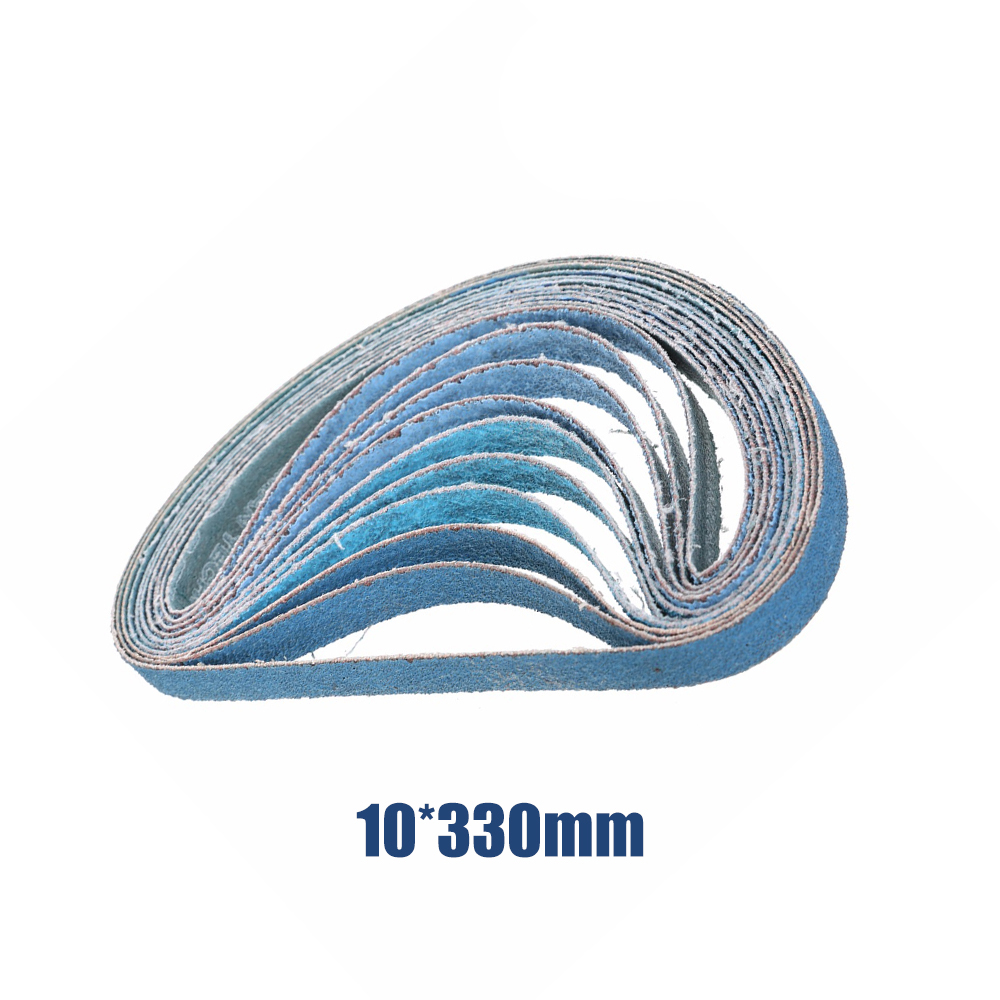 10 個研磨サンディングベルト 40-120 グリットグラインダーポリッシャー電動工具アクセサリー木材軟金属研磨サンダー研磨ツール