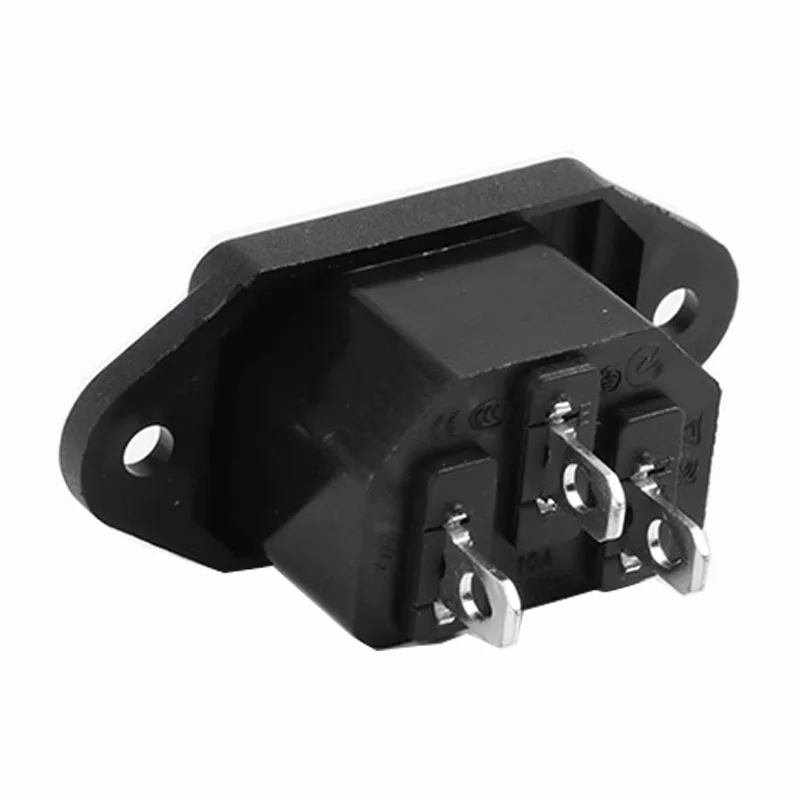 Conector de clavija de acoplamiento IEC320 10A 250V negro macho hembra conector C13 C14 enchufe recargable Konektor enchufe de CA de 3 pines