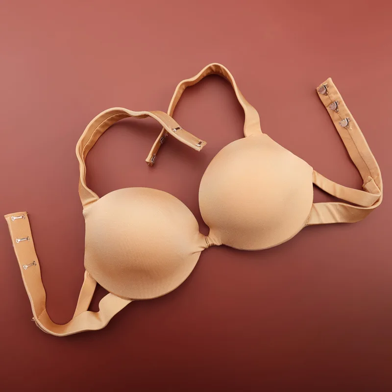 Bailarina de vientre hecha a mano, copa egipcia importada, Color carne de piel con aros, copa de sujetador de rendimiento desnuda recogida