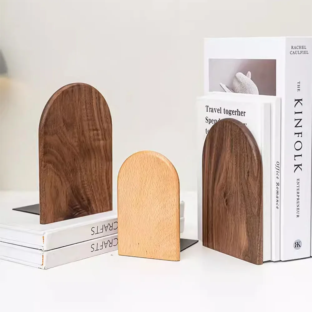 Thiên Nhiên Bằng Gỗ Để Bàn Bookends Sách Tổ Chức Văn Phòng Của Nhà Bookends Sách Kết Thúc Chân Đỡ Kệ Bookrack