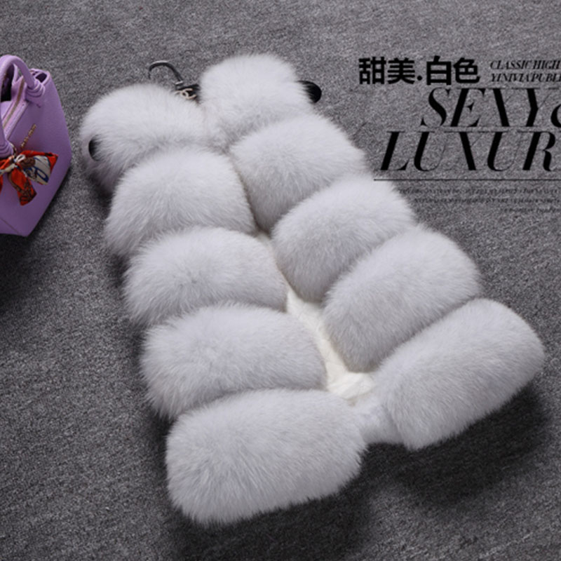 ขนสัตว์เสื้อกั๊กผู้หญิงฤดูใบไม้ร่วงฤดูหนาวแฟชั่นหญิงเสื้อ Faux FUR Coat สําหรับผู้หญิงเสื้อกั๊กแขนกุด