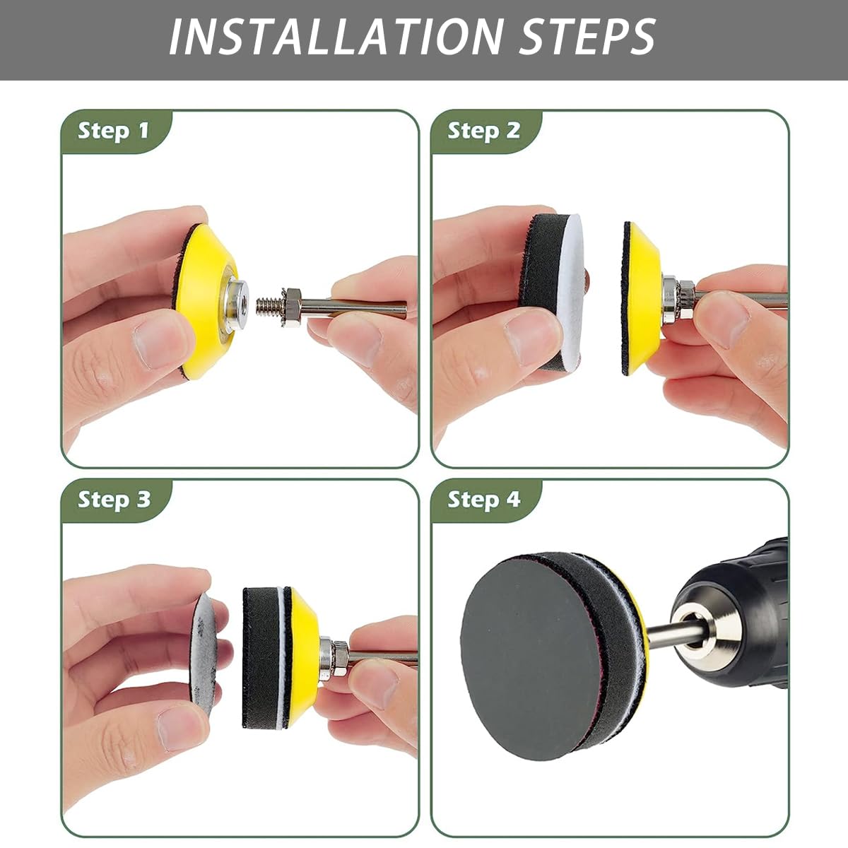 130 PCS 2 Inch Sanding Discs Hook and Loop 60 to 10000 Wet Dry Sandpaper with 1/4" Shank Backing Pad and Foam Buffering Pad