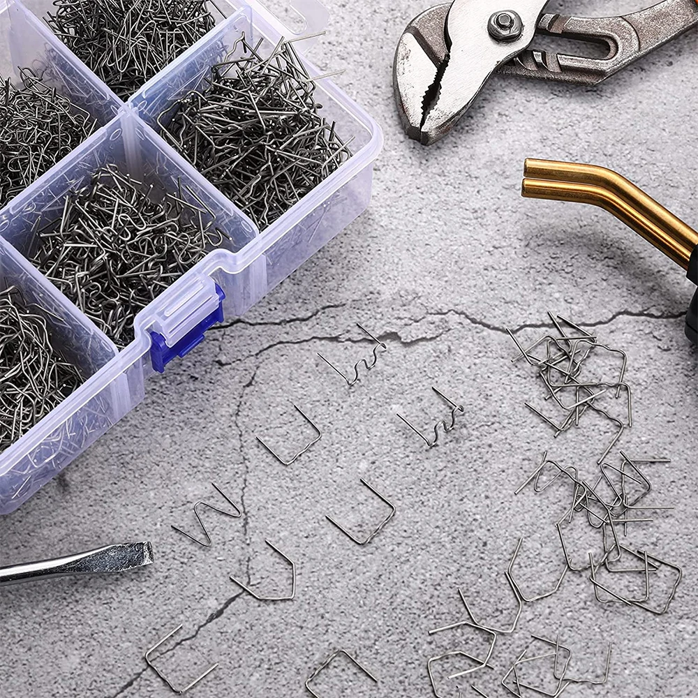 400/600/800/1100pcs graffette a onda tagliata in acciaio inossidabile cucitrice a caldo riparazione plastica Standard Pre-tagliata graffette a caldo saldatura elettrica