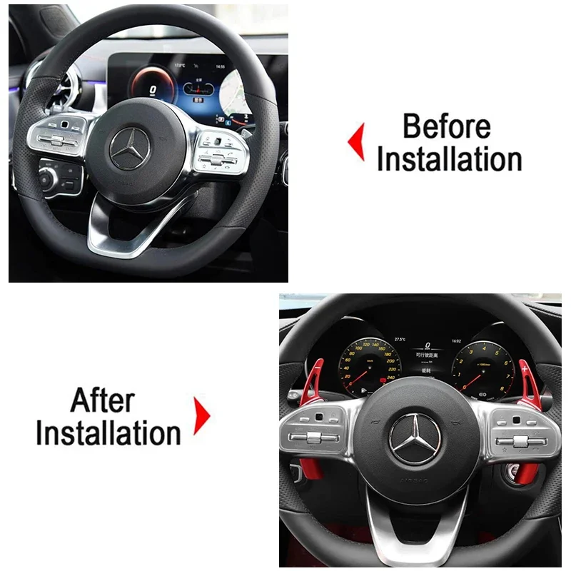 Auto Stuurwiel Paddle Shifter Versnellingspook Uitbreiding Voor Mercedes-Benz A Klasse W177 sedan V177 B C E Klasse W205 W246 W213 GLA