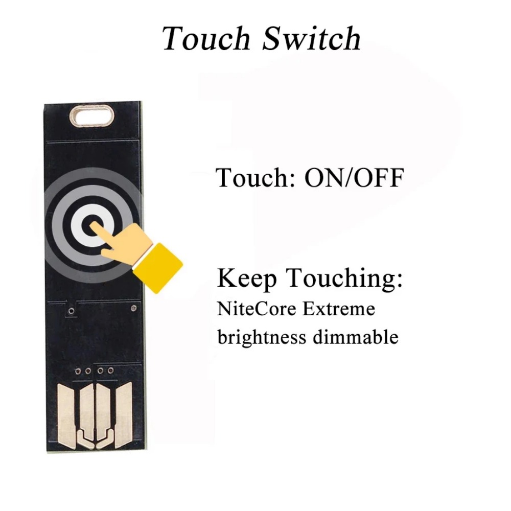 Mini Pocket Keychain Reading Night Lamp Dimmable SMD5730 USB Book Light Touch Control 6 leds Light For Laptop PC Power Bank