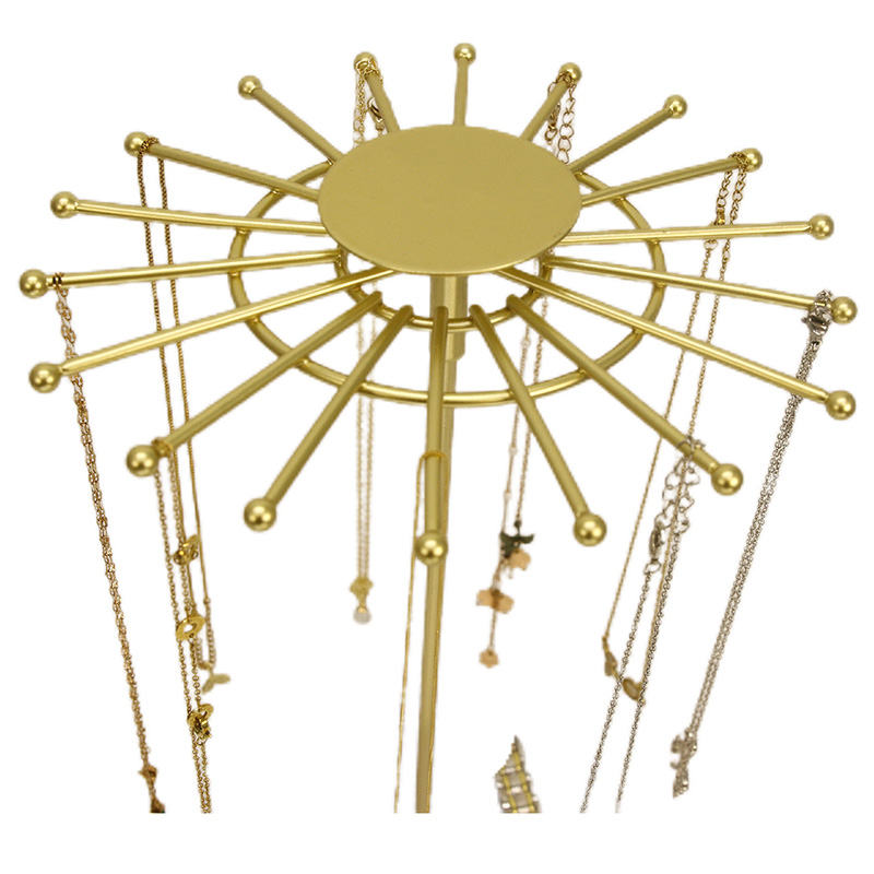 1 nouveau support à bijoux rotatif de châssis de bureau adapté à l'organisation et au châssis de support de stockage de colliers peut stocker des montres
