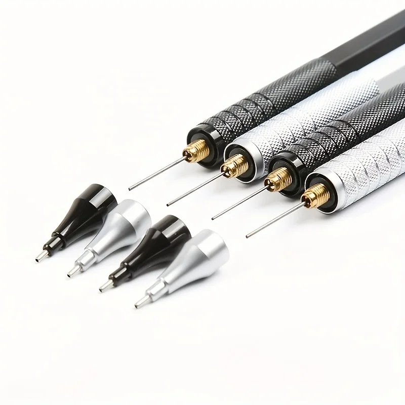 1pc lápis mecânico 0.3/0.5/0.7/2.0mm baixo centro de gravidade desenho de metal lápis especial escritório escola escrita materiais de arte