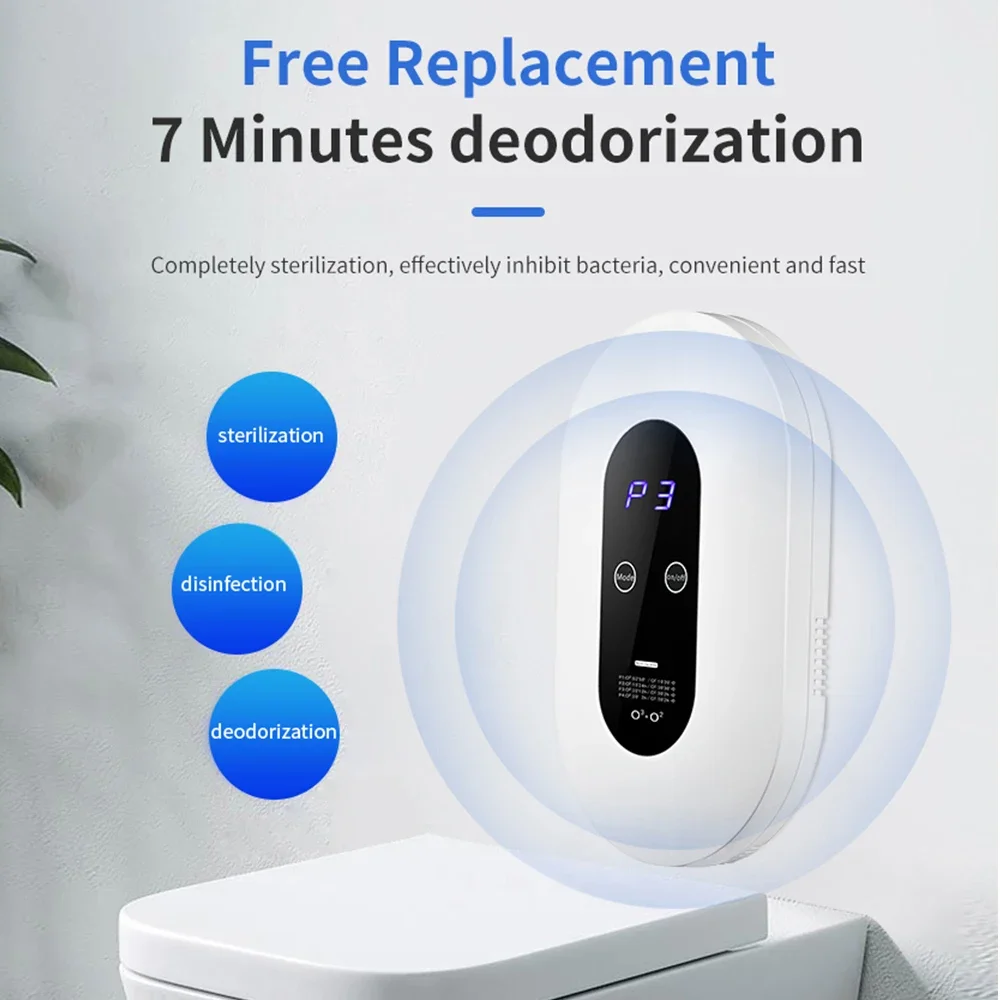 Negative Ion Air Purifier Ozone Generator Sterilize Smart Formaldehyde Deaerator Kitchen Toilet Deodorant Pet Room Deodorizer