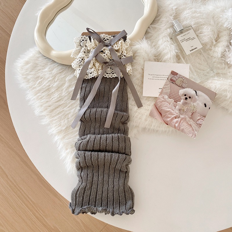 Lolita Gaiter Warme Beinwärmer Stretch-Strickwärmer Hohe Elastizität Wadenwärmer für Modeaccessoire Winter Home Freizeit