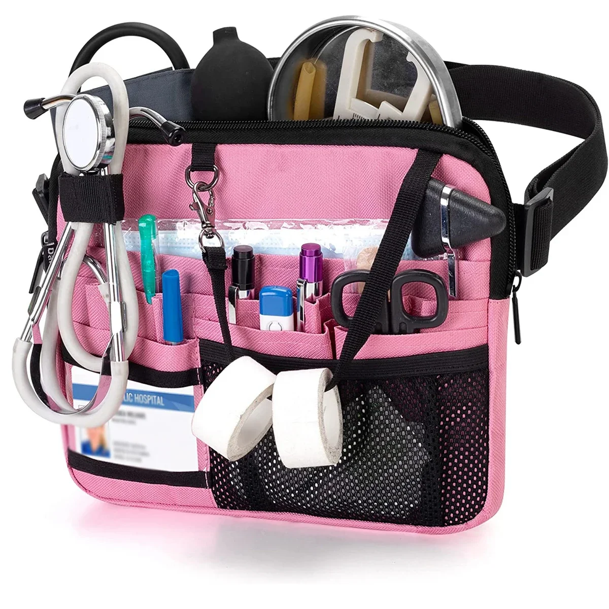 Enfermeira fanny pacote multi bolso cintura organizador cinto com alça de cintura ajustável enfermeira cintura bolsa organizador portátil