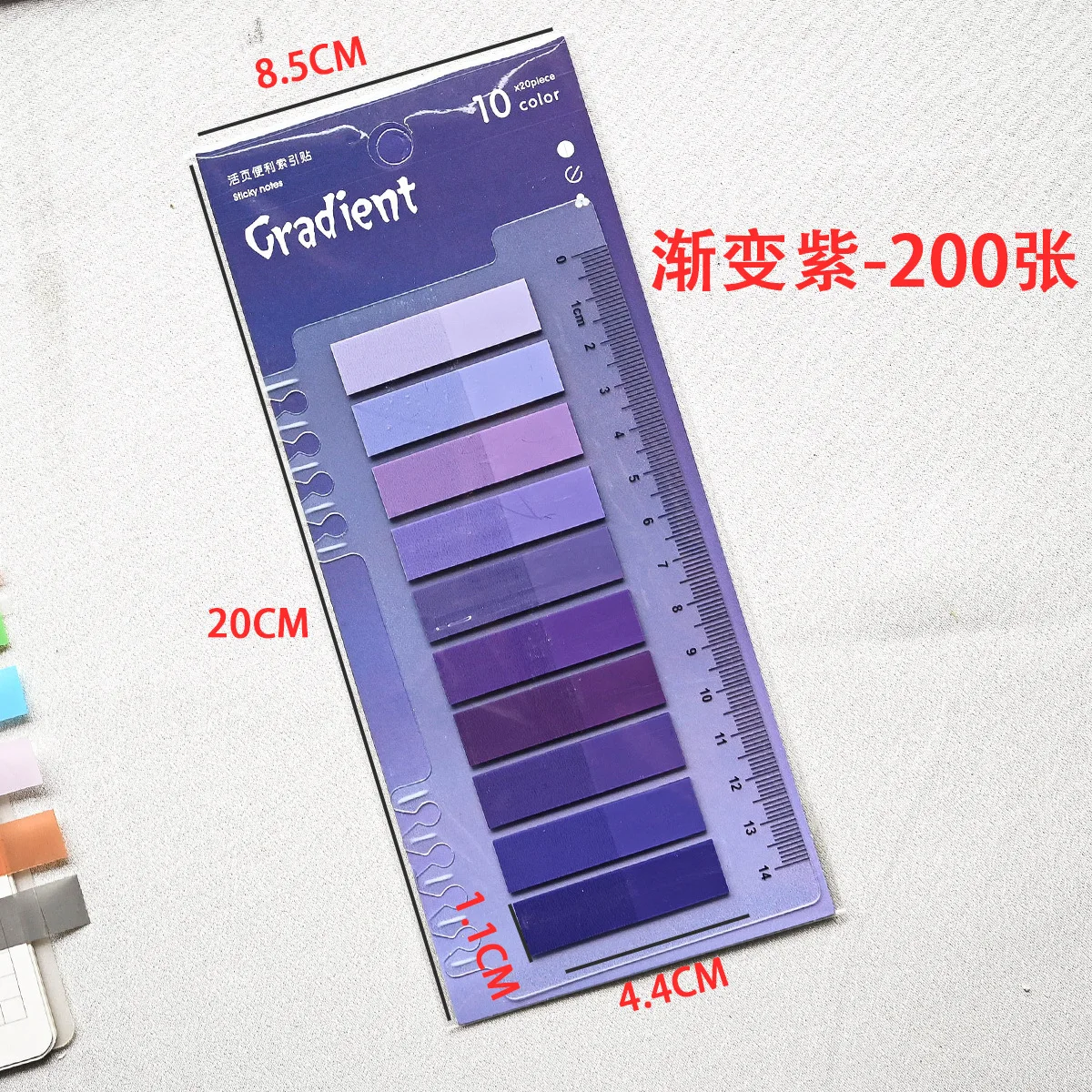 200Sheets Transparent Colorful Index Creative Memo Pads Office School Stationery Self-Adhesive Stickers Sticky Note Pads