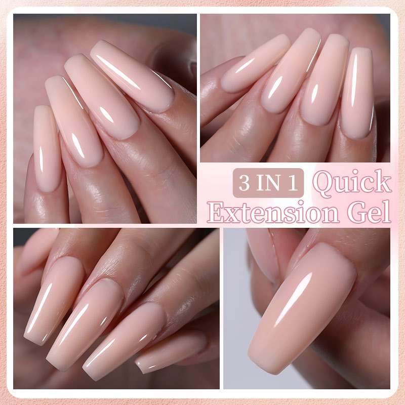 LILYCUTE 7ML Quick Extension เล็บเจล Vernis กึ่งถาวรอะคริลิคคริสตัลสีขาว Clear Nude Gel เล็บ UV เจลก่อสร้าง
