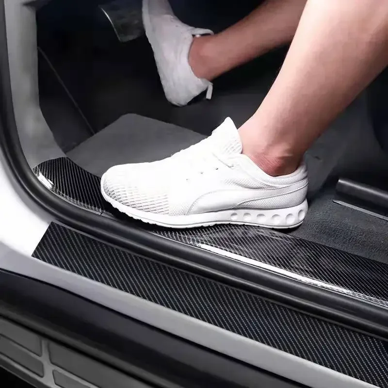 カーボンファイバーカーステッカー,カードア,しきい値,トランク,保護ストリップ,傷防止テープ,防水ステッカー,カーアクセサリー,3 m, 5 m, 10m