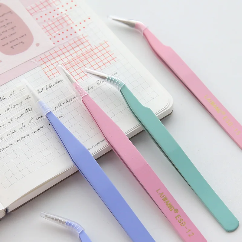1pc Scrap book Aufkleber Washi Tape Präzisions pinzette ESD-15 Edelstahl für Journal Album Schul büro liefert Briefpapier