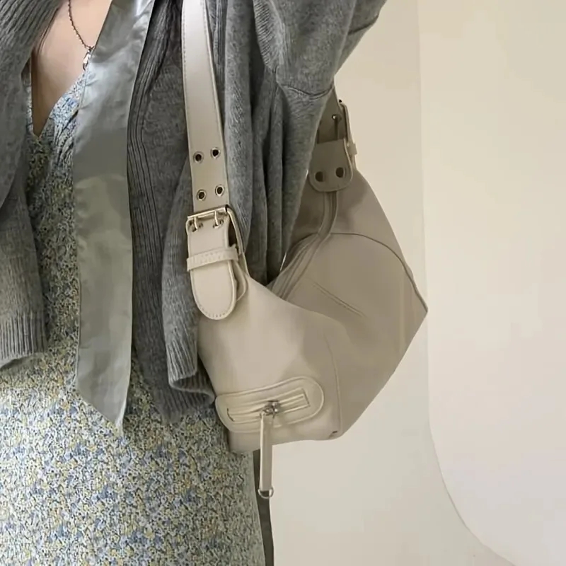 Y2K-stijl schoudertas schoudertas voor meisjes Street Wear voor dames Trendy motorhandtas minimalistisch