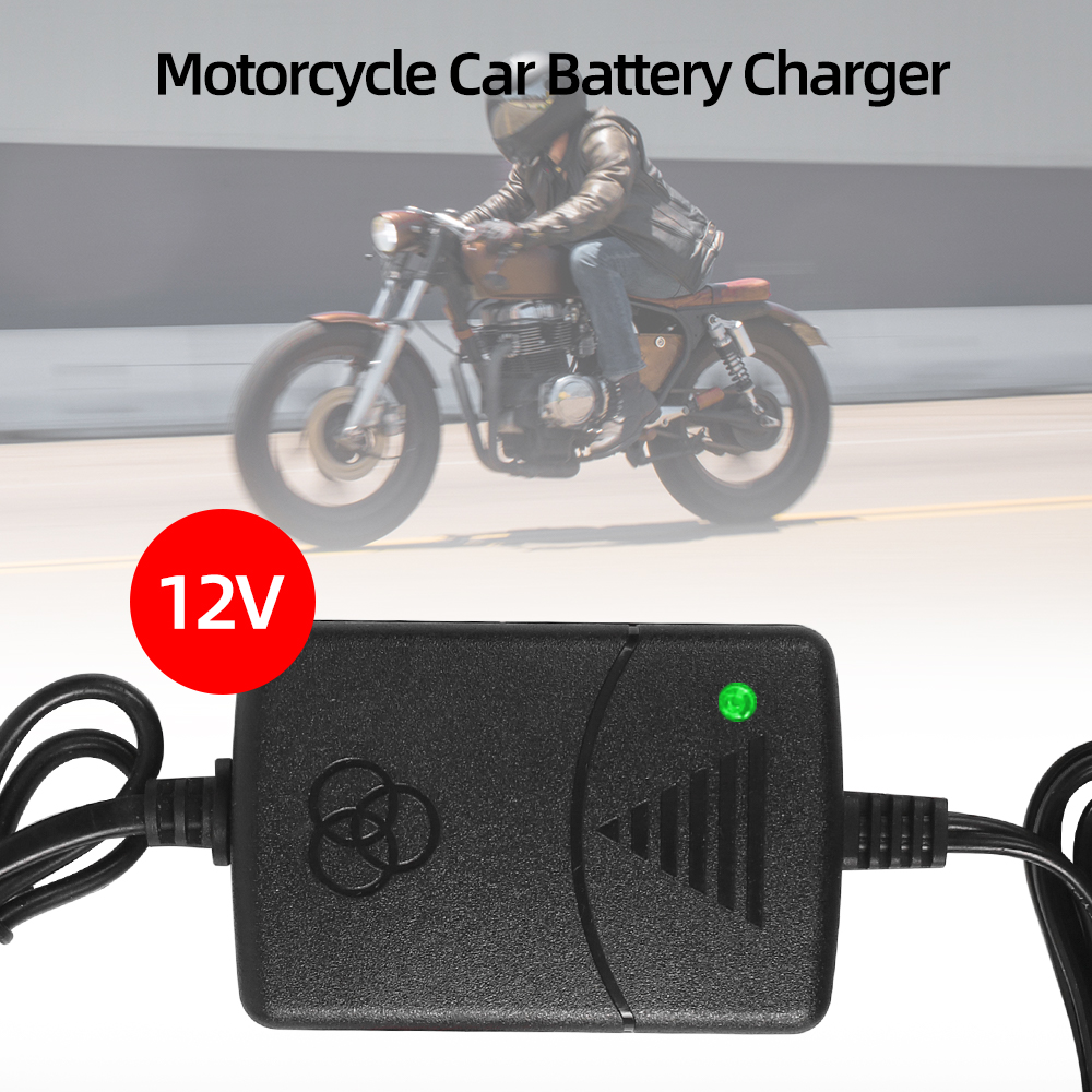 Cargador de batería inteligente de 12V y 1300Ma, recargable para plomo sellado Acidc por coche, camión, motocicleta, juguetes eléctricos, enchufe UE, EE. UU., Au, Reino Unido