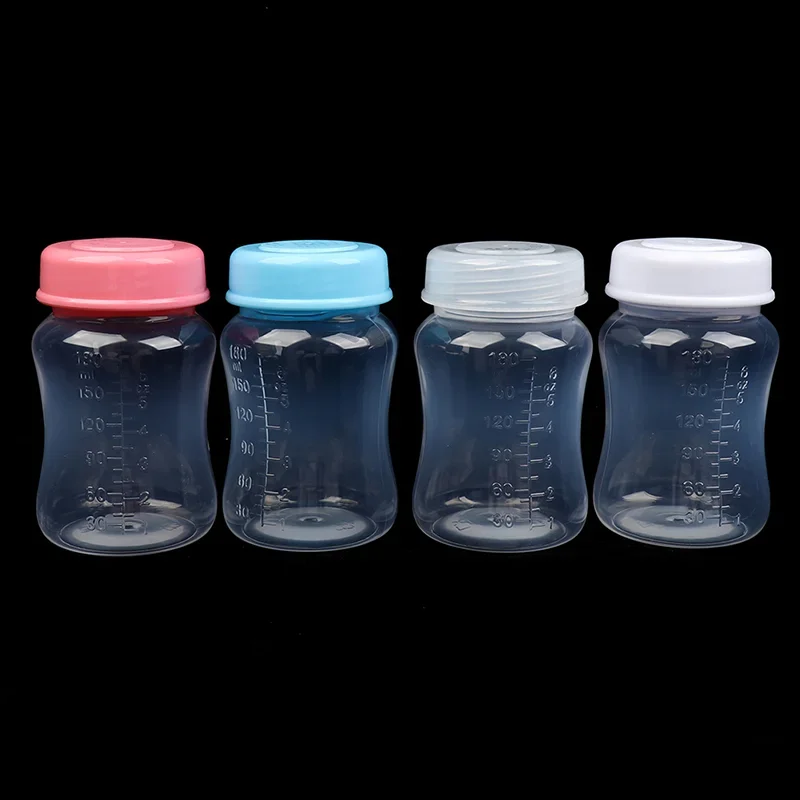180ml ขวดเก็บน้ํานมคอกว้างทารกแรกเกิดตู้แช่แข็งอาหารสดถ้วยขวดเก็บน้ํานม