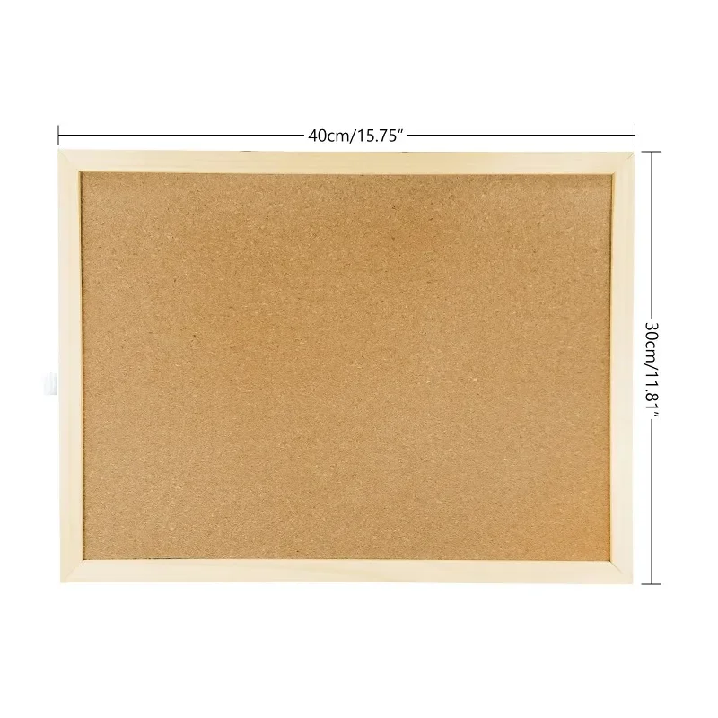 Cork Board Retro Frame Single Double-sided Photo Wall for Office Home School Display Announcement Message Boards Memo Board ﻿