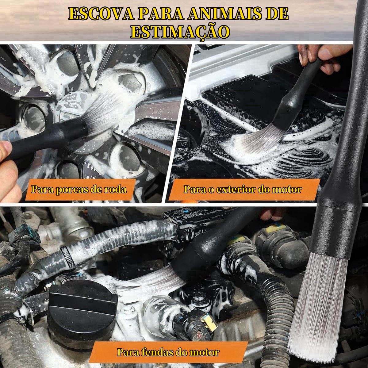 Conjunto de escova para detalhamento de carro, 4-5 peças, ar condicionado, ventilação, fenda limpa, espanador de poeira, interior automático com escova, conjunto de ferramentas de lavagem de carro