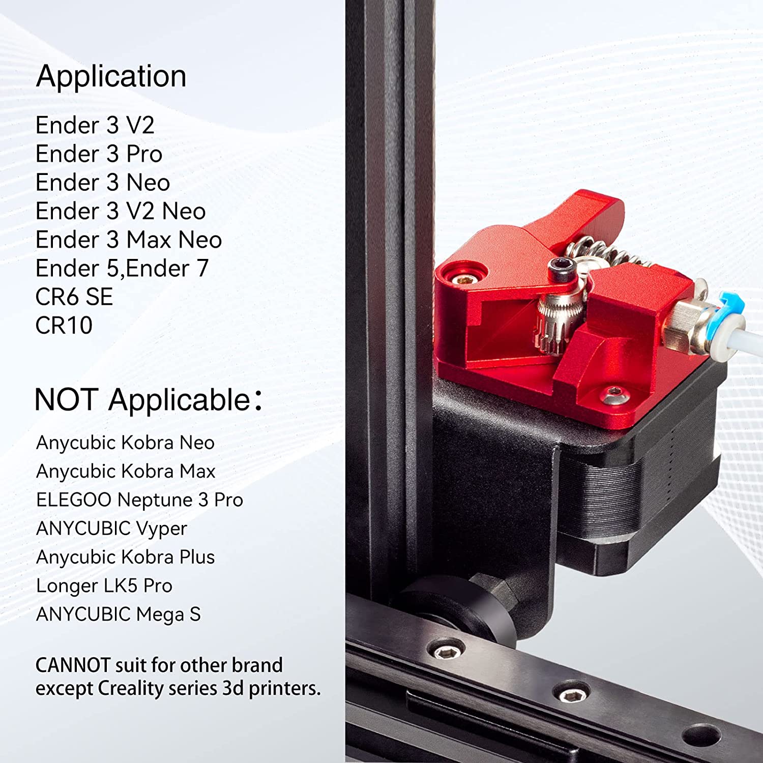 Kit de mise à niveau extrudeuse à double engrenage avec deux rondelles, chargeur d'entraînement métallique pour imprimante 3D Creality Ender 3 V2 Pro,Ender 3 Neo CR10