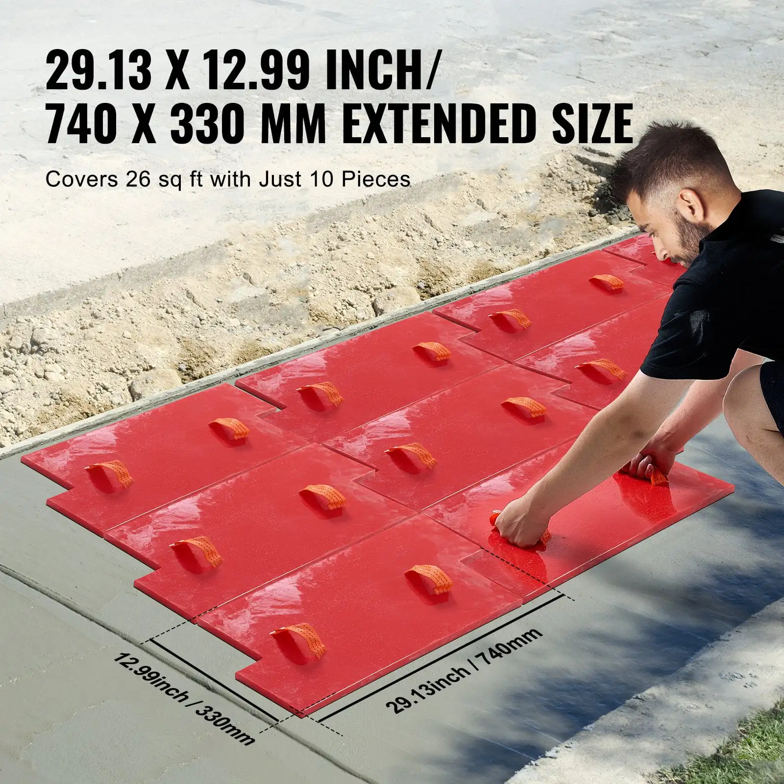 Concrete Stamps Mat, 28"x12" Texturing Skin, Polyurethane Concrete Stamp Texture